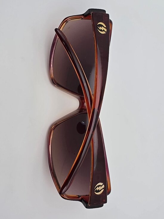 Electric Vol Brown Purple Frame Brown Gradient Lens Sunglasses Italy 62-17-123